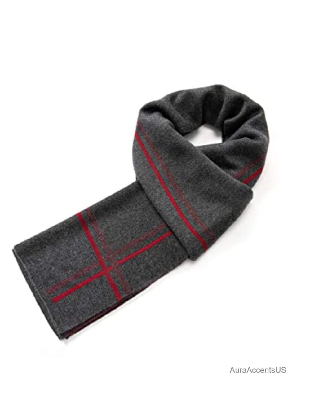 Mens Merino Wool Striped Scarf Thick Knitted Winter Neckwear Gift Box